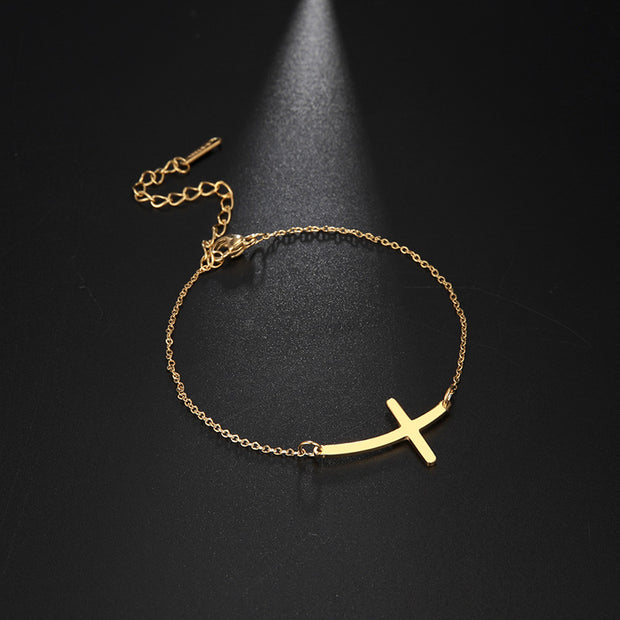 Simple Cross Bend Bracelet