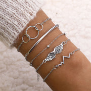 Women's alloy bracelet set